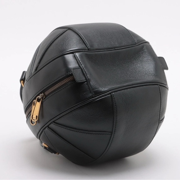 Gucci Basketball Shaped Hand Bag - Black Leather - Picture 4 of 11